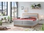 Belanoti Age Boxspringbett 180x200 Eiche 7-Zonen Taschenfederkern Matratze inkl Visco