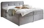 Polsterbett - Grau - Flockstoffbezug - 180 x 200 cm - mit motorischer...