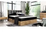 Boxspringbett Schlafzimmerbett KALYPSO 180x220cm Stoff Schwarz inkl. Bettkasten -
