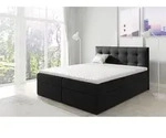 Boxspringbett Schlafzimmerbett OVIEDO XL 180x220cm Stoff Schwarz