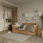 Krok Wood Massivholzbett mit zus&auml;tzlichem ausziehbarem Bett Modena in Buche...