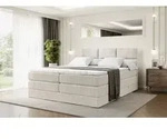 ALTDECOR Boxspringbett mit 2 Matratzen und Topper - 120x200 cm - OHIO KING - Creme