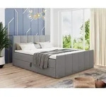 Boxspringbett Star Lux mit Fu&szlig;teil, 2 Bettk&auml;sten und Matratzentopper -...
