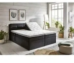 Doppelbett Gabriola Boxbett grau mit Motor Topper 180x200 - Grau