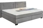 Boxspringbett - 240 x 200 cm - Hellgrau - Mikrofaser - Hellgrau