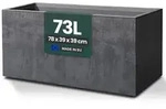 XL Pflanzkasten &bdquo;Millennium&ldquo; 78x39x39 cm &ndash; 73L Volumen &ndash; Anthrazit &ndash;