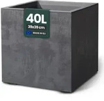 XL Pflanzkasten &bdquo;Millennium&ldquo; 39x39x39 cm - 40L Volumen - Anthrazit -...