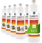 6x 1 L FLAMBIOL&reg; Bioethanol 96,6% Premium f&uuml;r Ethanol-Tischkamin in Flaschen