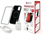 Displex Premium 4 in 1 Set f&uuml;r Apple iPhone 15 Pro Max, Transparent, Schwarz, Wei&szlig;,