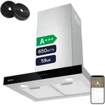 CIARRA A+++ Dunstabzugshaube 60cm 650 m3/h Wandhaube WIFI +APP & Touch Control Boost
