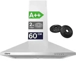 CIARRA A++ 404 m3/h Dunstabzugshaube 60 cm Wandhaube Pyramide Abzugshaube 3...
