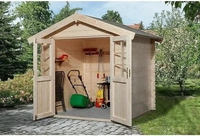 Weka Gartenhaus Vaduz 209, 28 mm Wandst&auml;rke mit Doppelt&uuml;r - B x T x H - 253.00 x