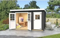 Weka Gartenhaus Vaduz 254, 28 mm Wandst&auml;rke, 2-Raum Haus - B x T x H - 394.00 x