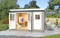 Weka Gartenhaus Vaduz 254, 28 mm Wandst&auml;rke, 2-Raum Haus - B x T x H - 394.00 x