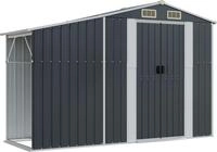 vidaXL Ger&auml;tehaus Anthrazit 277x93x179 cm Verzinkter Stahl - Grau