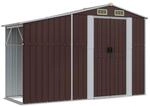 vidaXL Ger&auml;tehaus Braun 277x93x179 cm Verzinkter Stahl
