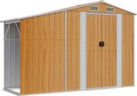 vidaXL Ger&auml;tehaus Braun 277x93x179 cm Verzinkter Stahl