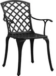 vidaXL 3-tlg. Bistro-Set Aluminiumguss Schwarz - Schwarz