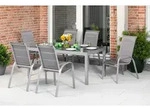 Merxx Gartenm&ouml;belset "Amalfi di Lusso" 7tlg. mit Semi Ausziehtisch 200/300 x 100 cm
