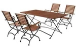 Merxx Gartenm&ouml;belset Schlossgarten 5tlg., 4 Klappsessel, 1 Klapptisch 160 x 90...