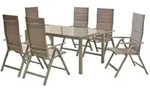 Merxx Gartenm&ouml;bel Set Taviano 7tlg., 6 Klappsessel, Tisch 150 x 90 cm -
