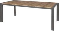 Gartentisch - Anthrazit - Aluminiumgestell - Polywood Platte - 198 x 100 cm