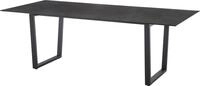 Diamond Garden Oxford Kufentisch HPL Granit dunkel Edelstahl Dunkelgrau 220x100...