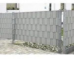 Floraworld Sichtschutz f&uuml;r Stabmattenzaun Classic 2,05 m x 19 cm silbergrau - Grau