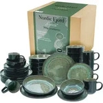 CreaTable, 21555, Nordic Fjord Green, Kombiservice 30-tlg, Steinzeug - Gr&uuml;n