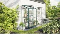 Vitavia Anlehn-Gew&auml;chshaus "Ida" 900 smaragd gr&uuml;n 0,9 m&sup2; 3 mm ESG