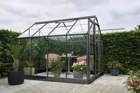 Gew&auml;chshaus Halls Popular 86 Sicherheitsglas 3 mm 193 x 257 cm schwarz