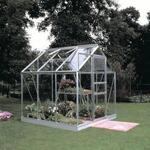 Gew&auml;chshaus Halls Popular 66 Sicherheitsglas 3 mm 193 x 319 cm aluminium