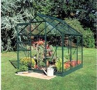 Gew&auml;chshaus Halls Popular 66 Sicherheitsglas 3 mm 193 x 319 cm gr&uuml;n