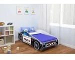 ACMA Jugendbett Kinderbett Auto-Bett Junior Cars Bett Komplett-Set mit Matratze,