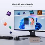 GEEKOM A5 2026 Edition Mini-PC, AMD Ryzen 5 7430U, 16GB DDR4, 512GB SSD, Windows 11