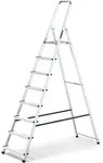 Drabest | Leiter - 8 Stufen, Tragf&auml;higkeit 125kg - Alu Leiter, Klappleiter,