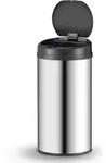 Juskys Automatik M&uuml;lleimer mit Sensor 40L f&uuml;r K&uuml;che - elektrischer Deckel - Silber
