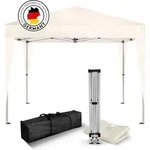 Kronenburg Faltpavillon 2x2m - Wasserfest, UV-Schutz 50+, 0 Seitenteile, champagner -
