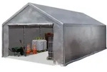 TOOLPORT Lagerzelt 4x8 m Zelthalle Unterstand Zeltgarage PE Plane 350 N...