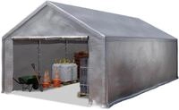 TOOLPORT Lagerzelt 5x10 m Zelthalle Unterstand Zeltgarage PE Plane 350 N...