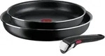 Tefal Ingenio L15490, Schwarz, Aluminium, Titan, Schwarz, Thermo-Punkt, Abnehmbar -