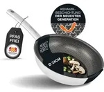Moritz & Moritz Edelstahlpfanne 24cm rund - Antihaft Pfanne Wabenstruktur