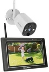 SecuFirst 2K &Uuml;berwachungskamera Aussen Set mit Innen Monitor,7 Zoll Touchscreen