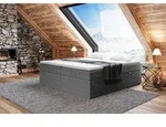 MEBLINI Boxspringbett mit Bettkasten - Gepolstert Doppelbett mit Matratze und...