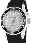 Jacques Lemans Hybromatic 1-2170B Herren Uhr Edelstahl Silikon 20Bar - Silber