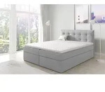 Boxspringbett Schlafzimmerbett OVIEDO XL 200x220cm Stoff Hellgrau