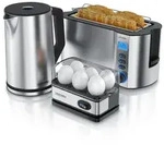Arendo Frühstücksset 3-teilig, Wasserkocher 1,5 Liter, 4-Scheiben Langschlitz Arendo Frühstücksset 3-teilig, Wasserkocher 1,5 Liter, 4-Scheiben Langschlitz