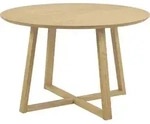 Malika Esstisch &Oslash;120 cm Nachbildung Eiche. - Braun