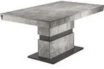 byLIVING Esstisch Matthew, 140-195x90 cm, Tischplatte und S&auml;ule Melamin Light