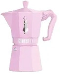 Bialetti Moka Exclusive, Mokka-Kanne, Pink, Aluminium, 3 Tassen, Thermoplast, 1